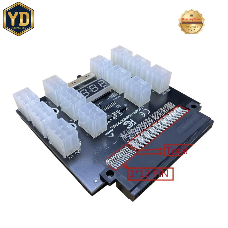 YD PCI-E 12V 50Pin to ATX 12 X - 2400W Server Psu Breakout Board review and price