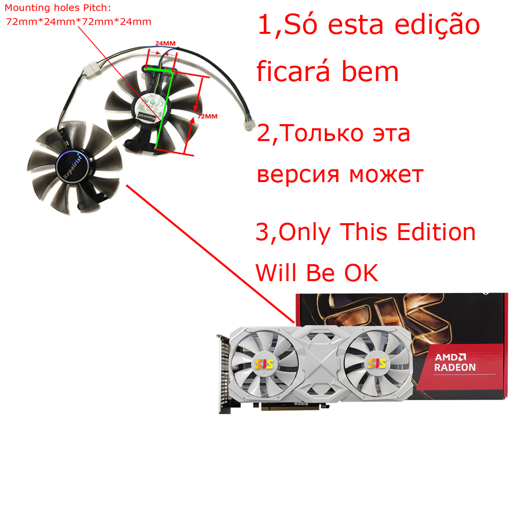 2Pcs/Set,Video Cards Fan,FL801 - Rx 580 8Gb 2048Sp Gpu review and price