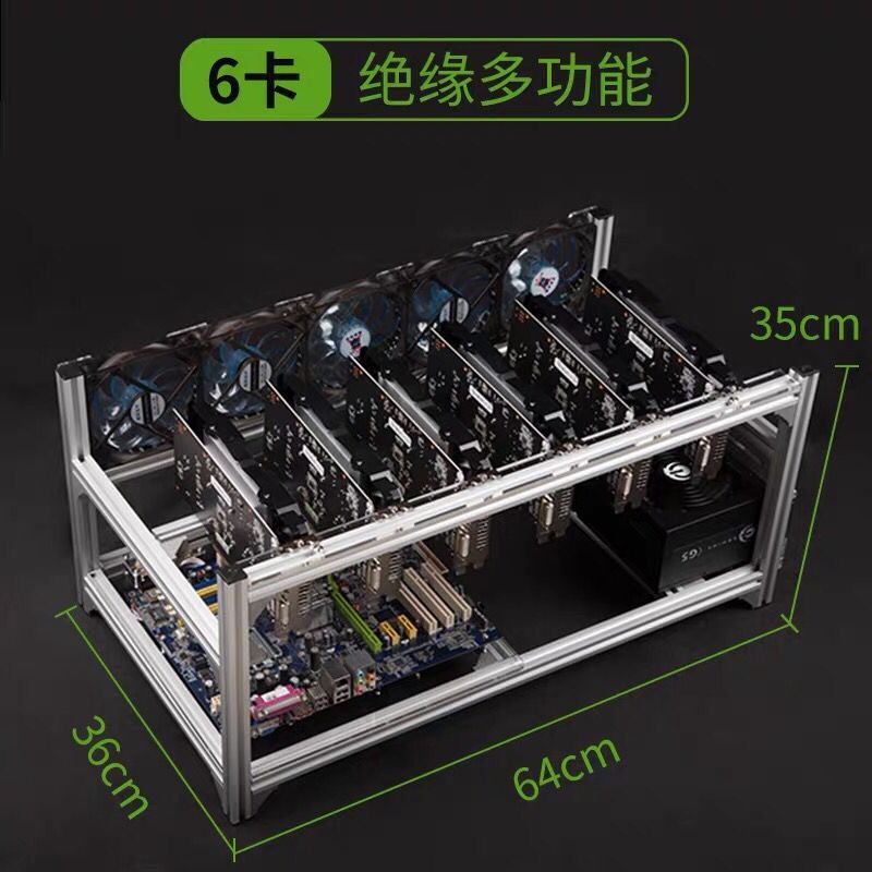 6 8 12 19 GPU Miner Mining Rig - 12 Gpu Open Air Frame Case review and price