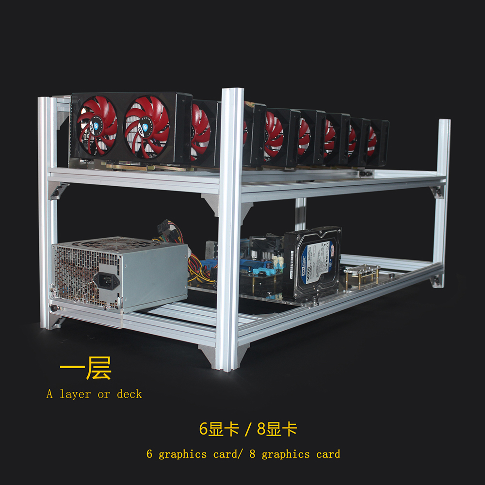 6 8 12 19 GPU Miner Mining Rig - 12 Gpu Open Air Frame Case review and price