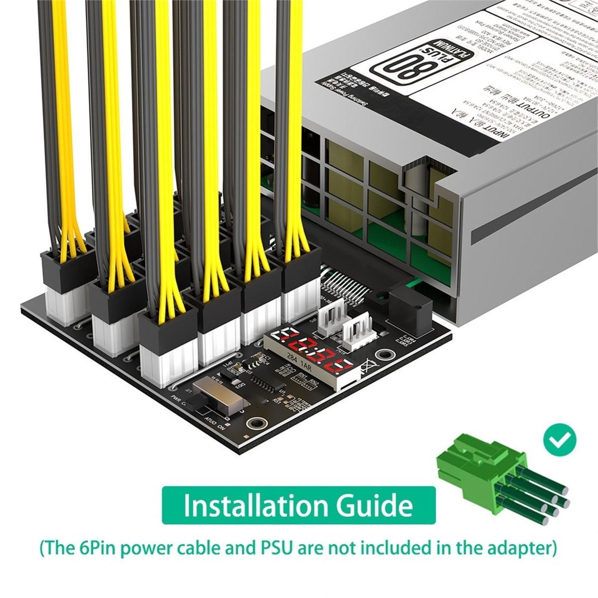 M05K 12 Ports PCIe 6Pin Connec - 2400W Server Psu Breakout Board review and price