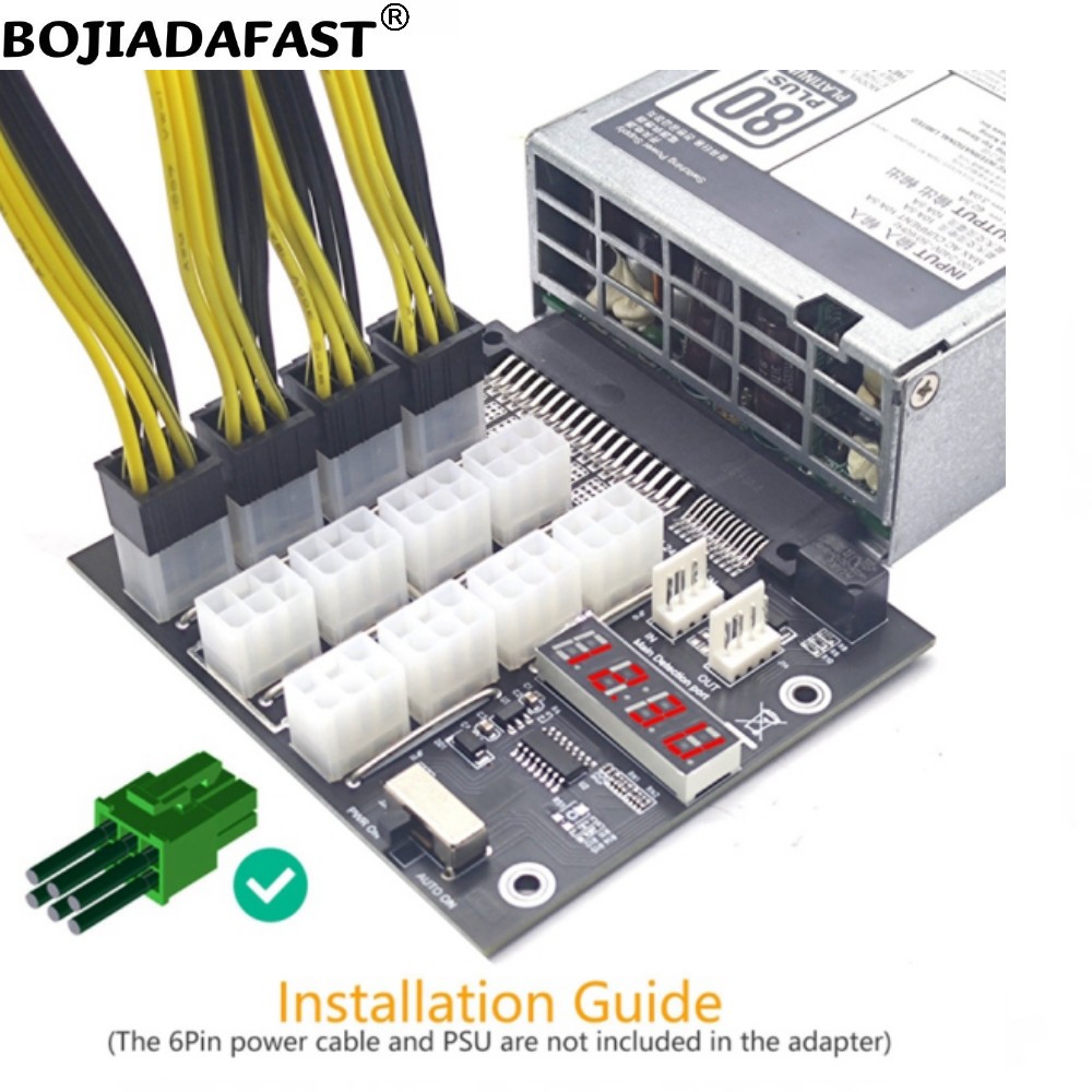 12 * PCI-E 6Pin Connector Brea - 2400W Server Psu Breakout Board review and price
