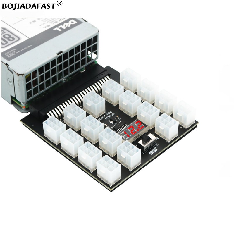 17 Ports PCI-E 6Pin Connector  - 2400W Server Psu Breakout Board review and price