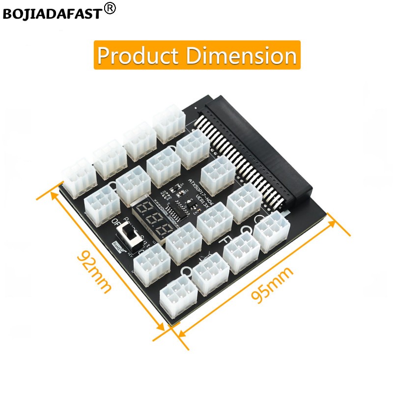 17 Ports PCI-E 6Pin Connector  - 2400W Server Psu Breakout Board review and price